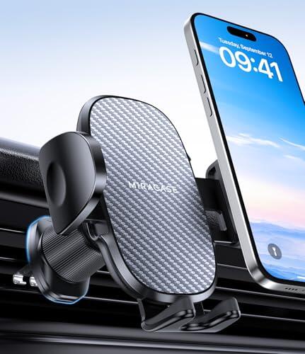 miracase Soporte Movil Coche [Doble Gancho Metálico Resistente]