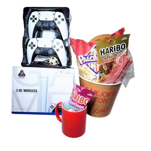 Box 4 Consola 4K con mandos inalambricos Taza Snaks y chuches 1 Ud