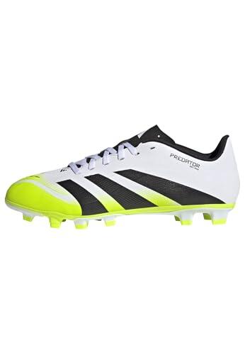 Adidas Unisex Club Firm Ground/Multi Ground Football Boots, Cloud White/Core Black/Lucid Lemon, 44 2/3 EU