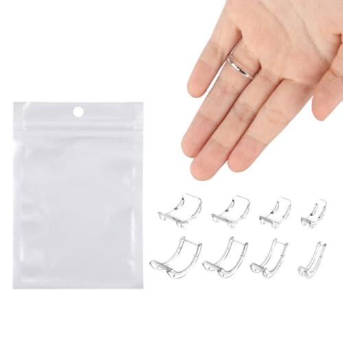 8PCS Invisible Ring Size Adjuster, Boda de la Mujer, Claro Loose Invisible Ring Adjuster Anillo Reductor, Ajustador de Tamaño de Anillo