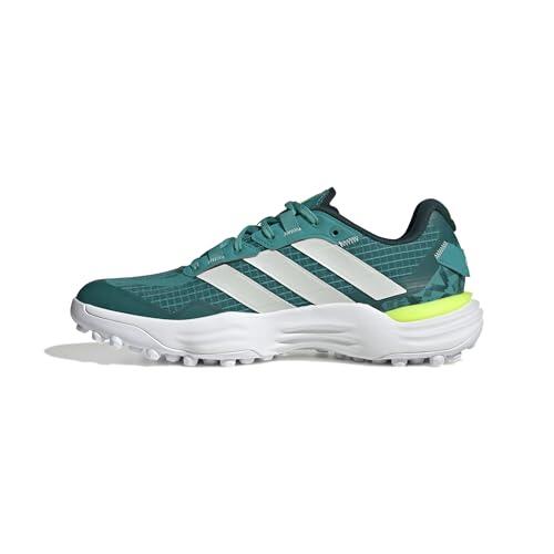 adidas Adipower 3, Zapatos de Hockey Unisex Adulto, Pure Teal/Zero Met./Aurora Ivy, 48 2/3 EU
