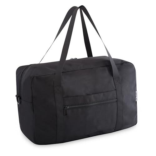 OW-Travel Bolsa Viaje Cabina Avion 40x20x25 cm (20 l) Nero Minimalista Bolsa de Viaje Bajo el Asiento Ligera y Duradera. Equipaje de Mano Ryanair Cabin Bag Travel Bag, Bolso Hopital: Hombre y Mujer