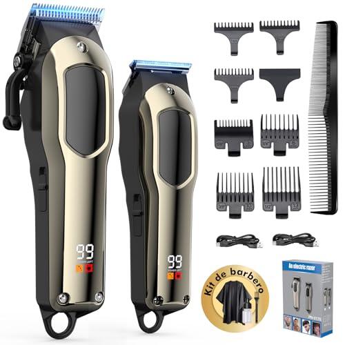 Singphere Maquina de Cortar Pelo Hombre - Cortapelos Hombre Profesional con 7 Peines Guía, Recargable, Pantalla LED - Kit de Maquina Cortar Pelo para Hombre y Familia