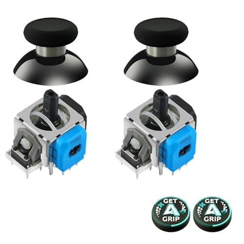 AKNES GuliKit TMR Joysticks Electromagnéticos para Mando DualShock PS4, Accesorios de Repuesto Stick para Mando PlayStation 4, Tapas de Pulgar Incluidas
