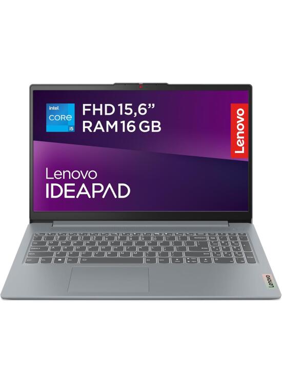 Lenovo IdeaPad Slim 3 Gen 8 - Ordenador Portátil 15.6" FHD Intel Core i5-13420H, 16GB RAM, 1TB SSD, Intel UHD Graphics Integrada, Wi-Fi 6, Sin Sistema Operativo Gris Ártico, Teclado QWERTY Español