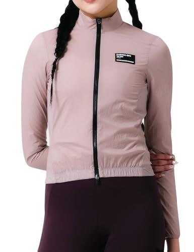 INBIKE Chaqueta Ciclismo Mujer Cortavientos Softshell Deportivas Transpirable Ligera Bicicleta Deportes Golf Senderismo Camping Rosa L