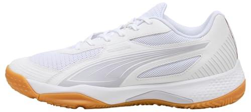 PUMA Solarflash III W+ - Tenis Unisex para Interiores, Puma White Lilac Crush Berry, 46 EU