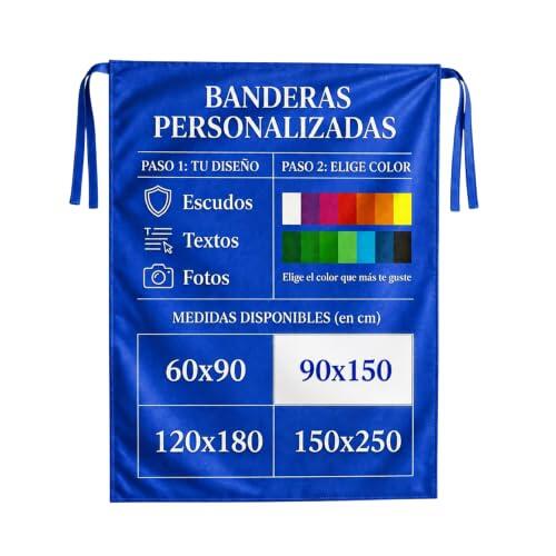 Dale vida a tus eventos con la bandera personalizada Zpubli de 90x150cm. Diseño único, alta resistencia y calidad excepcional para cualquier ocasión.