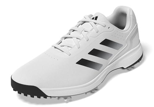Adidas Hombre Traxion Response Golf Shoes, FTWR White/Core Black/Silver Met., 42 2/3 EU