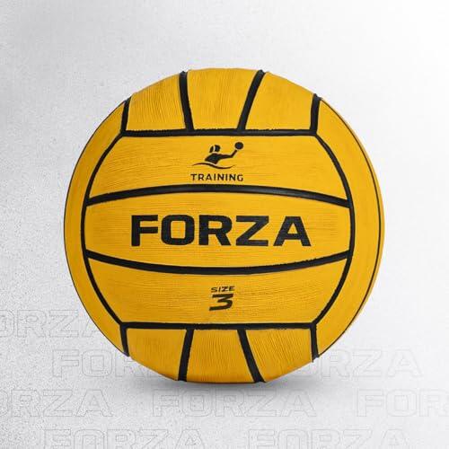FORZA Pelota de entrenamiento de waterpolo, duradera y resistente a los impactos con tecnología Grip+, adecuada para todas las edades (paquete de 1, tamaño 3)