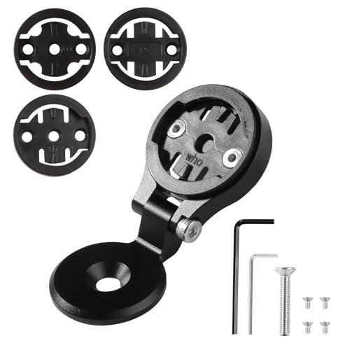 CYUaoao Soporte Bicicleta Compatible con Gar min,Wahoo Gar min Edge,Bryton | Soporte para Ordenador de Bicicleta Ciclocomputador Negro