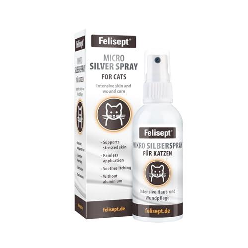 Felisept Micro Plata Spray para Gatos 75ml - Spray de Plata para Gatos contra el picor - Spray para heridas - Indoloro para el Gato - Sin Aluminio ni Plata coloidal - Fácil de Usar