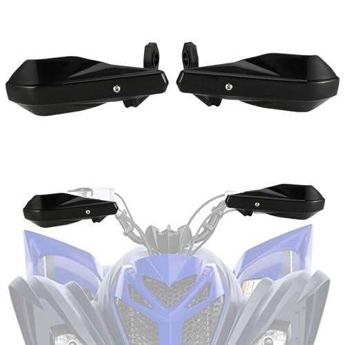 Paramanos Moto Guardamanos ATV de 22 mm y 28 mm, Panel pequeño Universal para Raptor Grizzly 350 660 700 Warrior YFM 350 TRX 250-400EX LTZ400 Quad Negro