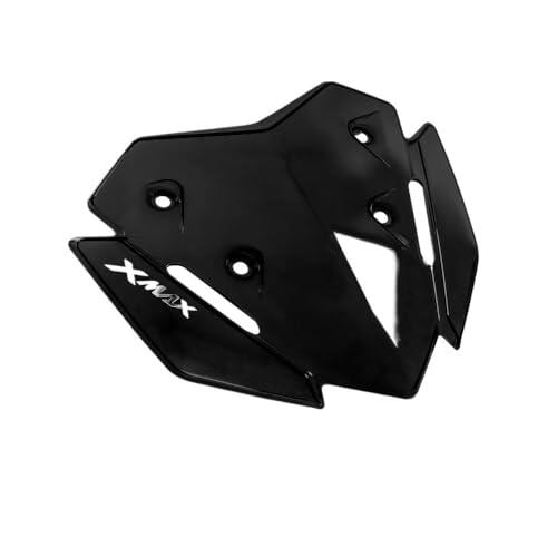 AFHEG Visera Deportiva para Motocicleta, Parabrisas, Protector contra El Viento, Pantalla Deflectora para Yamaha XMAX125 XMAX250 XMAX300, Negro, Clip-on