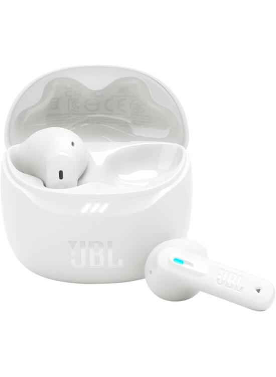 JBL Tune Flex 2, Auriculares inalámbricos Bluetooth y cancelación de Ruido. Autonomía de hasta 48 hrs, IP54 Resistentes al Agua y al Polvo, conexión multipunto, diseño ergonómico y Abierto, Blanco