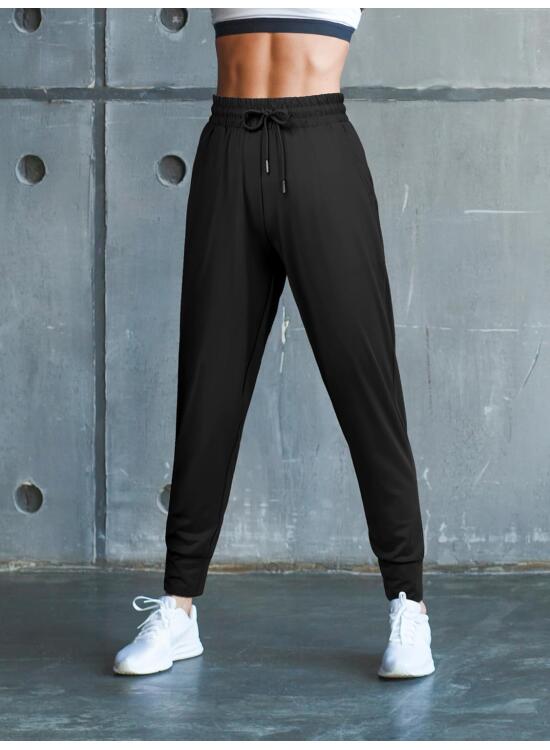 1 paquete de pantalones deportivos suaves para mujer, ideales para correr, yoga, descansar, con bolsillos, cordones