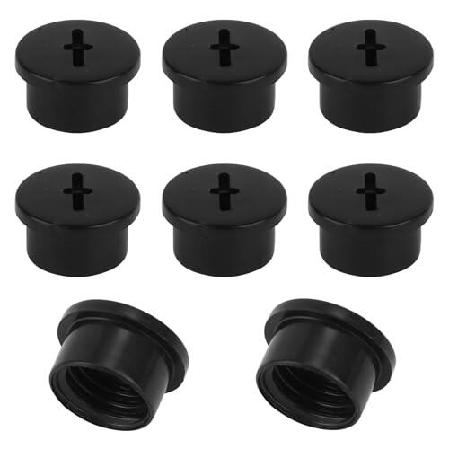 8uds Tornillos Válvula Vejiga para Riddell Speedflex y Speed Icon, Tornillos Válvula Vejiga Plástico Casco Fútbol ??Tapones Válvula Prácticos Cascos Rugby Adultos y Jóvenes(Negro)