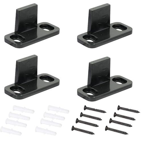GVSS 2 piezas guía puerta corrediza, guía de puerta corrediza suelo, guía de suelo para puerta corredera baja de puerta de granero de madera, ajustable y duradero para armario y armario