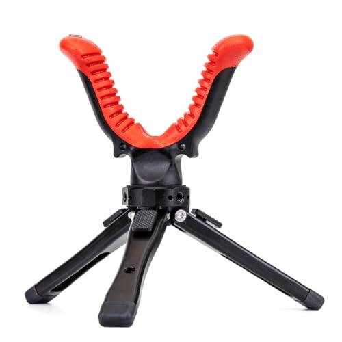 Zeadio Soporte de trípode para cámara, soporte portátil ajustable con rotación de 360 grados en V para todas las cámaras