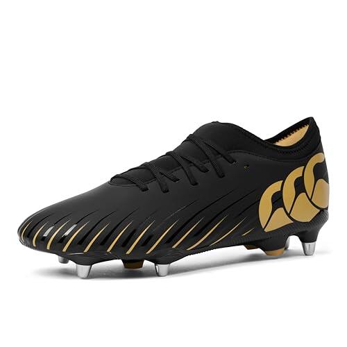 Canterbury Botas de rugby CCC Speed Falcon Soft Ground Team unisex, Black, 5.5 UK
