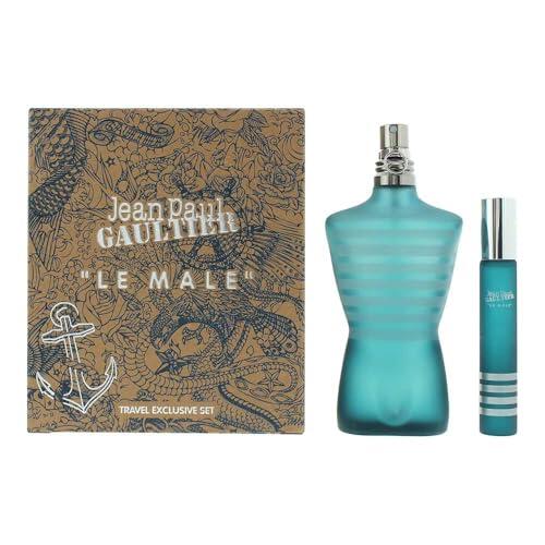 Jean Paul Gaultier Le Male Travel Exclusive Set para hombre, 125 ml EDT + 20 ml EDT