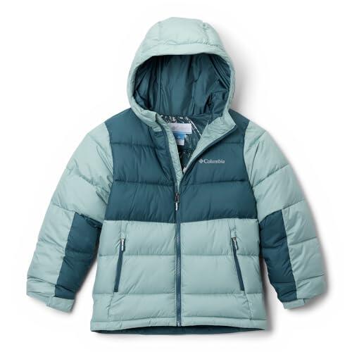 Columbia Pike Lake 2 - Chaqueta con capucha unisex para jóvenes, chaqueta acolchada con capucha, azul aplastado, azul Everblue, talla S