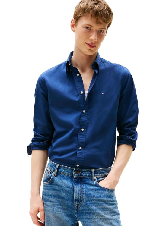 Tommy Hilfiger Camisa Hombre Flex Poplin Solid Regular Fit