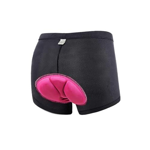 flintronic Pantalones de Ciclismo Mujer con Gel 3D, Calzoncillos Ciclismo Mujer, Elásticos Pantalones Cortos de Ciclismo, Malla Transpirable Acolchada Ropa Interior de Ciclismo, M
