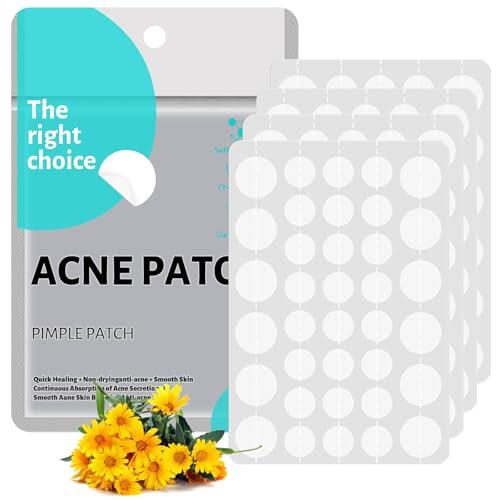 Qintora 385 Piezas Pimple Patches, Transpirables y Impermeables Parches Hidrocoloides, Con aceite del árbol del té y centella asiática, Invisibles Día y Noche 2 En 1 Absorbentes parches granos