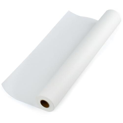 OTYMIOW Rollo Papel de Calco Dibujo 43 cm × 50 m Transparente Translúcido de 29 g/m² Papel de Boceto Rollo de PapelCalco para Plantillas de Modista para Bocetos y Calcos, Confección y Costura