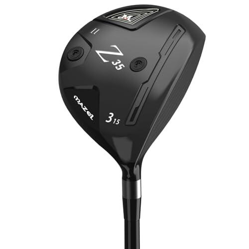 MAZEL Golf Wood Club 3 Madera o 5 Madera Mano Derecha, Titanium Fairway Woods Grafito Eje 44 pulgadas