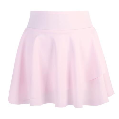 Bezioner Faldas Tenis Niña Plisada Falda Pantalon Deporte con Interior Shorts y Bolsillos Golf Pantalones con Falda para Niñas Rosa S(4-5 años, 100-110 cm)