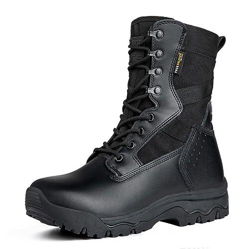 FREE SOLDIER Botas tácticas de las mujeres 8 pulgadas Botas ligeras del combate Botas militares durables del trabajo al aire libre Botas del desierto para las mujeres