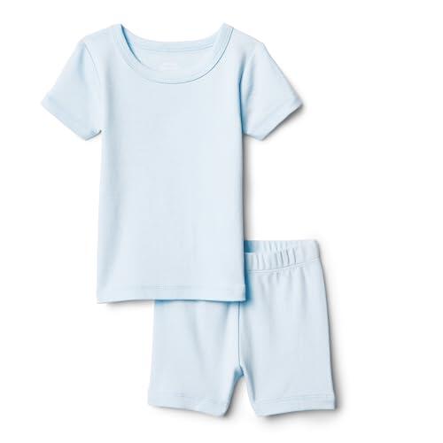Amazon Essentials x Sofia Grainge Conjunto de Pijama de Manga Corta para Verano de la Colección Mamá y Yo para Mujer y Niña, Azul Claro, 12 Meses