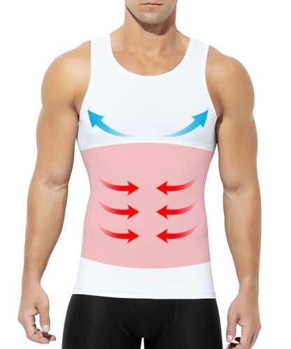 Mauro Kane Camisa de Compresión Hombre Faja Chaleco Hombre Adelgazantes Camisetas Deportivas sin Mangas Fitness
