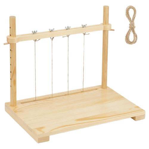 BENECREAT Juego de Bastidor de Costura para Encuadernación de 40x24cm, Herramientas de Encuadernación de Libros Hechas A Mano con Cuerda de Cáñamo para Manualidades de Encuadernación Y Suministros