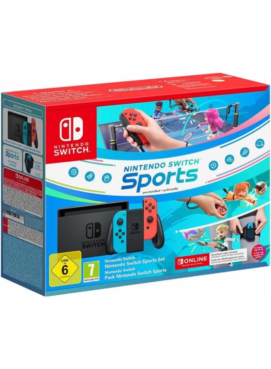 Nintendo Consola Switch V2 + Switch Sports + 12 Meses NSO