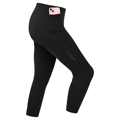 Ettore Pantalones Pirata De Ciclismo Acolchados para Mujer con Bolsillo Transpirables De Secado Rápido Bicicleta De Carretera - Dart - Negro - S