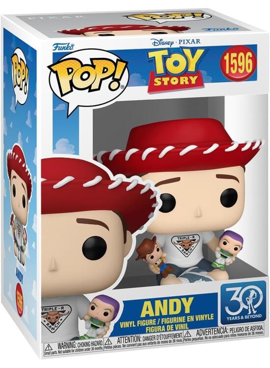 Funko Pop! Disney: Toy Story 30th - Andy Davis - Juguetes - Figura de Vinilo Coleccionable - Idea de Regalo - Mercancia Oficial - Juguetes para Niños y Adultos - Movies Fans
