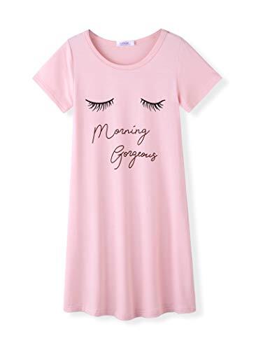 Arshiner Pijama de Manga Corta para Niñas Color Rosa para Verano para El Hogar Talla 140/9-10 Años
