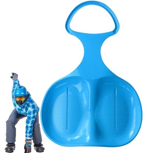 Trineo de snowboard para niños, tablas de esquí para niños | Tablas de esquí al aire libre de invierno con asas,Trineo de descenso Trineo de snowboard para niños Trineo de invierno al aire libre