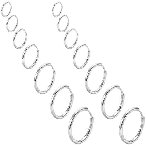 COYUN Aretes de Aro Acero Inoxidable para Mujer y Hombre