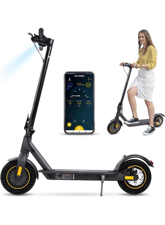 10” Patinete Eléctrico Adultos 350W Motor Potente Pantalla LCD Autonomía hasta 25-30Km Neumáticos Sólido Sistema de Doble Freno Plegable Aleación de Patinete Electrico Capacidad de Carga 120Kg