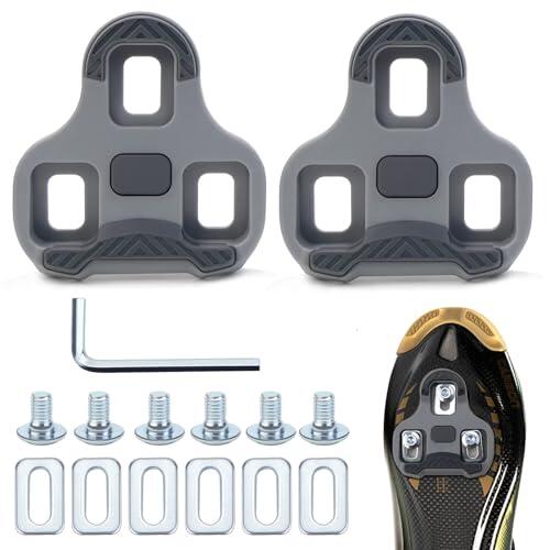 LPZMPZ Compatible con Calas Bici Carretera Look Keo para Pedales, Calas Cleats Tacos de Pedales Look Keo Ciclismo de Bicicleta de Carretera Grip, Blade, 2 MAX, Carbon, Classic 4.5° Gris