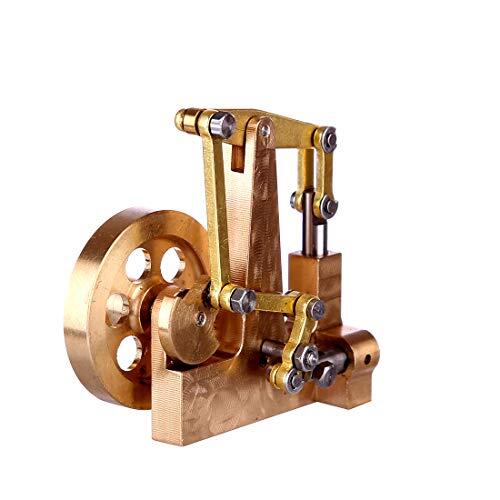 CreativeBlocker Modelo de máquina de vapor adulto - Mini Metal Motor Modelo, Máquina de vapor de cobre Funcional, Tipo vertical, Regalo Ciencia
