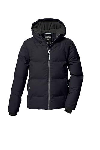 killtec Niñas Chaqueta acolchada/chaqueta de invierno con capucha KOW 357 GRLS QLTD JCKT, schwarz blau, 128, 42150-000