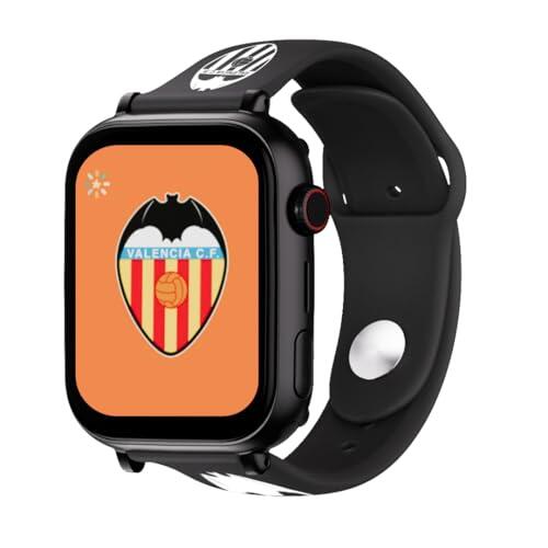 SaveFamily SaveWatch Plus 4G Edición Valencia CF | Reloj Inteligente Niño con Localizador GPS, Llamada, Vídeo, Whatsapp, Música, Bluetooth, App Store | SIM Incluida - Correa de Silicona Negra