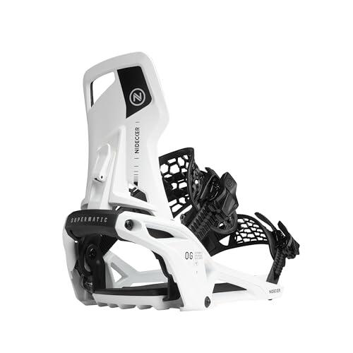 Nidecker OG Supermatic Fijaciones de Snowboard - Sistema de Apertura automática con Respaldo Alto reclinable - L - White