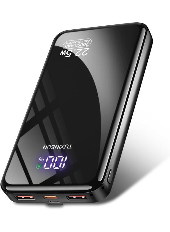 Power Bank 22.5W 20000mAh Bateria Externa Carga Rapida, Bateria Portatil PD3.0 QC4.0, Powerbank USB C Input & Output con Pantalla LCD Compatible con Smartphones, smartwatches, etc.