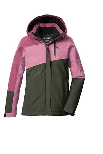 killtec Niñas Chaqueta funcional/chaqueta de exterior con capucha y protección contra la nieve KOW 218 GRLS JCKT, dunkeloliv, 152, 43503-000